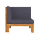 3 Piece Garden Lounge Solid Acacia Wood Set With Cushions