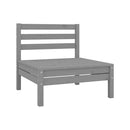 3 Piece Grey Solid Pinewood Garden Lounge Set