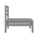 3 Piece Grey Solid Pinewood Garden Lounge Set
