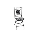 3 Piece Mosaic Bistro Set Ceramic Tile Black And White