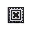 3 Piece Mosaic Bistro Set Ceramic Tile Black And White