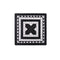 3 Piece Mosaic Bistro Set Ceramic Tile Black And White
