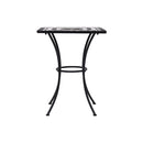 3 Piece Mosaic Bistro Set Ceramic Tile Black And White