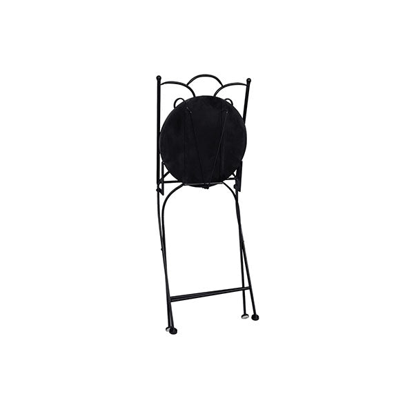 3 Piece Mosaic Bistro Set Ceramic Tile Black And White