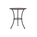 3 Piece Mosaic Bistro Set Ceramic Tile Orange And Grey