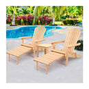 3 Piece Outdoor Beach Chair And Table Set