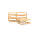 3 Piece Outdoor Garden Lounge Set Solid Pinewood