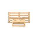 3 Piece Outdoor Garden Lounge Set Solid Pinewood