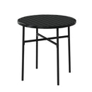 3 Piece Outdoor Poly Rattan Black Garden Dining Set