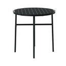 3 Piece Poly Rattan Black Garden Dining Set