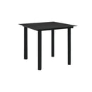 3 Piece Pvc Rattan Black Outdoor Dining Set