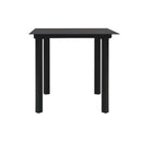 3 Piece Pvc Rattan Black Outdoor Dining Set