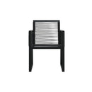3 Piece Pvc Rattan Black Outdoor Dining Set