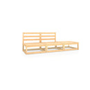 3 Piece Set Garden Lounge Solid Pinewood