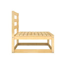 3 Piece Set Garden Lounge Solid Pinewood