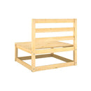 3 Piece Set Garden Lounge Solid Pinewood