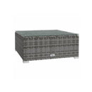 3 Piece Set Garden Lounge With Cushions Poly Rattan Grey