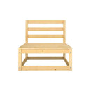 3 Piece Set Solid Pinewood Garden Lounge