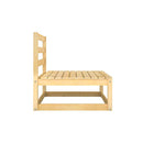 3 Piece Set Solid Pinewood Garden Lounge