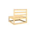 3 Piece Set Solid Pinewood Garden Lounge
