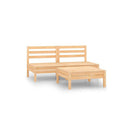 3 Piece Solid Pinewood Garden Lounge Set