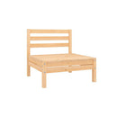 3 Piece Solid Pinewood Garden Lounge Set