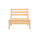 3 Piece Solid Pinewood Garden Lounge Set