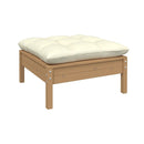 3 Piece Solid Pinewood Garden Lounge Set With Cushions