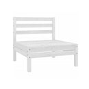 3 Piece Solid White Pinewood Garden Lounge Set