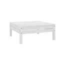 3 Piece Solid White Pinewood Garden Lounge Set