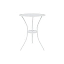 3 Piece White Bistro Set Cast Aluminium
