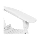 3 Piece White Outdoor Adirondack Lounge Beach Chair Set