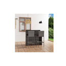 3 Piece With Cushions Garden Bar Set Grey