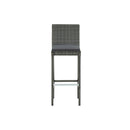 3 Piece With Cushions Garden Bar Set Grey