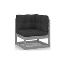 3 Piece With Cushions Garden Lounge Set Solid Pinewood