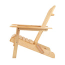 3 Piece Wooden Outdoor Beach Chair And Table Set