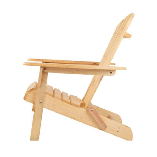 3 Piece Wooden Outdoor Beach Chair And Table Set
