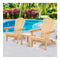 3 Piece Wooden Outdoor Beach Chair And Table Set