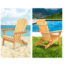 3 Piece Wooden Outdoor Beach Chair And Table Set