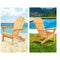 3 Piece Wooden Outdoor Beach Chair And Table Set