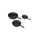 3 Pre Seasoned Cast Iron Skillet Frying Pan Set