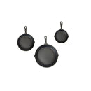 3 Pre Seasoned Cast Iron Skillet Frying Pan Set