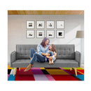 3 Seater Modular Linen Fabric Sofa Bed Couch Armrest