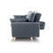 3 Seater Modular Linen Fabric Sofa Bed Couch Dark Grey