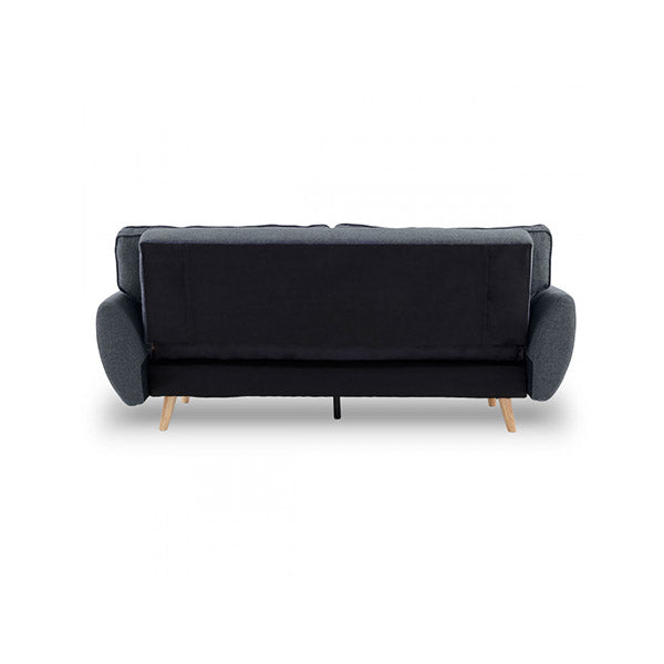3 Seater Modular Linen Fabric Sofa Bed Couch Dark Grey