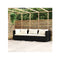3 Seater Sofa With Cushions Black Poly Rattan