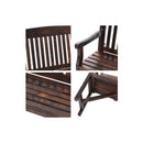 3 Seater Wooden Garden Outdoor Bench Chair