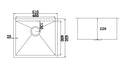Square Cube Stainless Steel Kitchen / Laundry Sink - 510 x 450mm