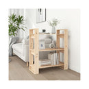 3 Tier Book Cabinet 80 X 35 X 91 Cm Solid Wood Pine