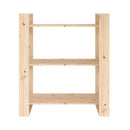 3 Tier Book Cabinet 80 X 35 X 91 Cm Solid Wood Pine